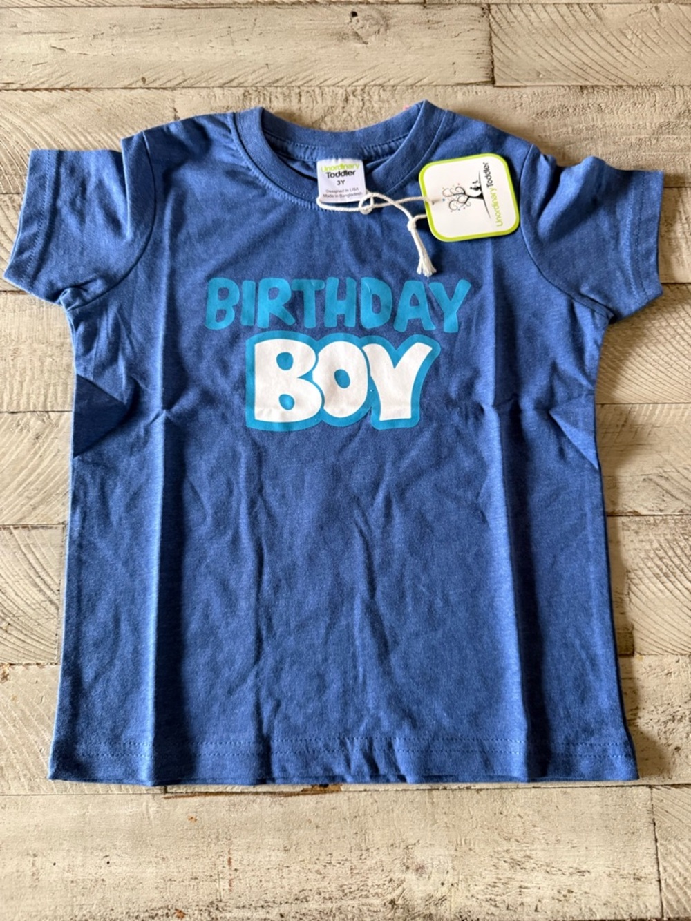 Toddler 'Birthday Boy' Blue Graphic Tee Size 3T NWT